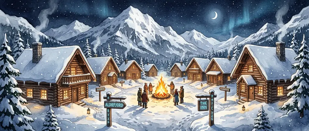 Hütte im Schnee